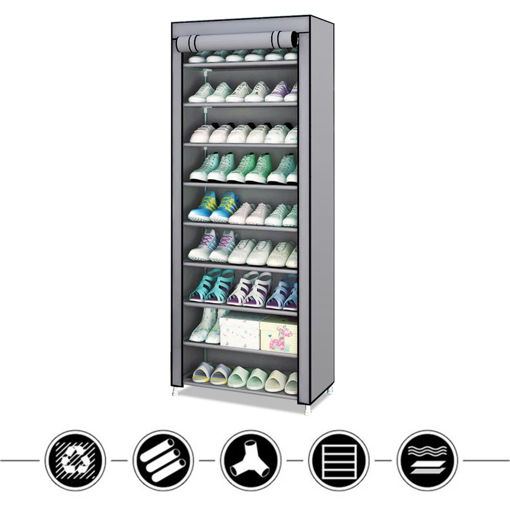 Нетканый Тканевый шкаф для хранения обуви минималистичный современный простой