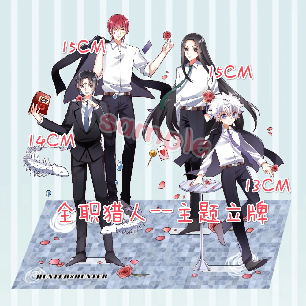 

2021HOT Hunter×Hunter Hisoka Kulolo Iushilufelu Killua Irumi Gift Zorudikku Acrylic Stand Model Toy Figure Desk Decor Cosplay