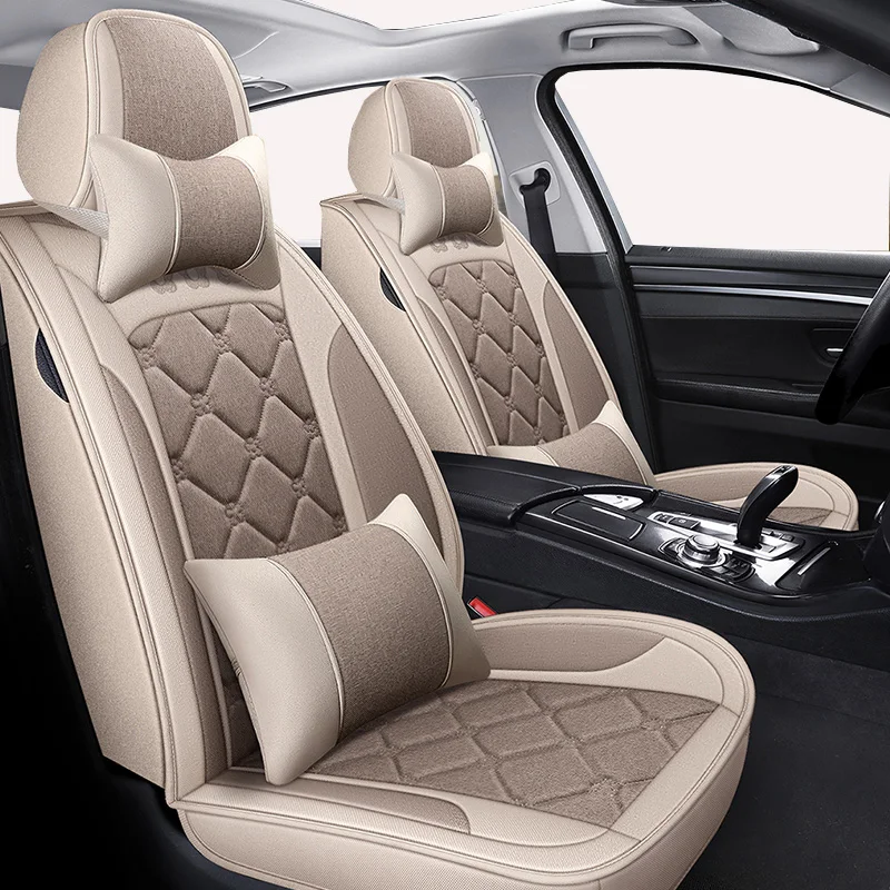 

Flax Car seat cover For Peugeot 301 307 sw 508 sw 308 206 4007 2008 5008 2010 3008 2012 107 206 Seat Cover Auto Accessories