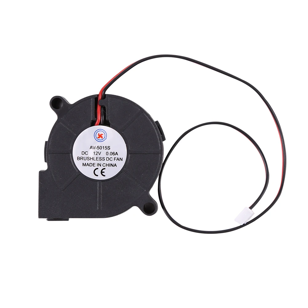

Brushless DC Cooling Heat Dissipation Fan Blower 5015S 12V 0.06A 2-Pin 50x50x15mm for Computer PC Case Multi Use