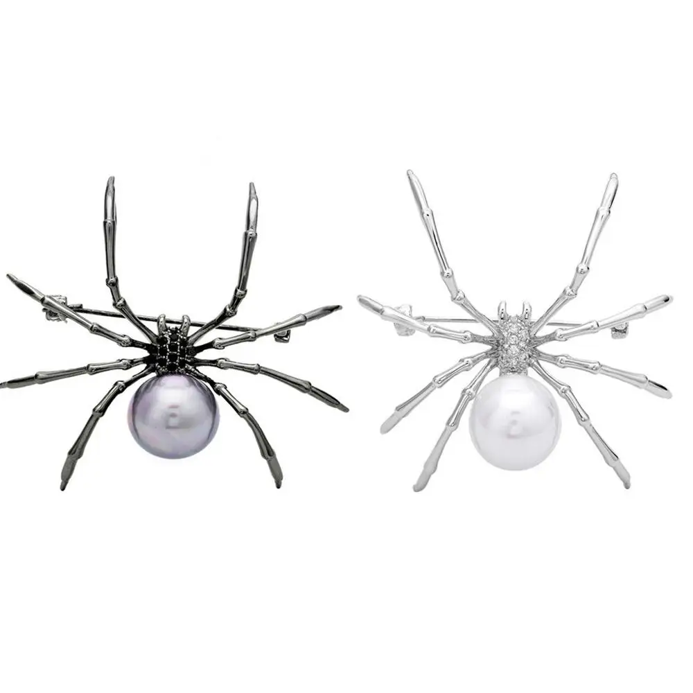 Women Pins Spider Brooch High-End Female Boutonniere Gift With Jewelry Scarf Tie Hat Coat Halloween gift enamel pin 2019 | Украшения и