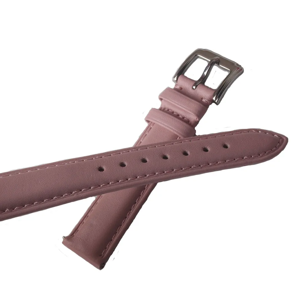 

Genuine Leather Watchbands 14 15 16 17 18 19mm Watch strap light green pink watch accessories for wristwatches new arrival bands