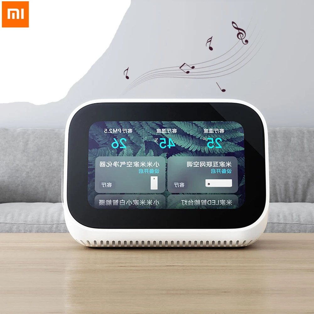 Динамик Xiaomi AI с сенсорным экраном Bluetooth 5 0 3 97 дюйма цифровой дисплей будильник Wi-Fi