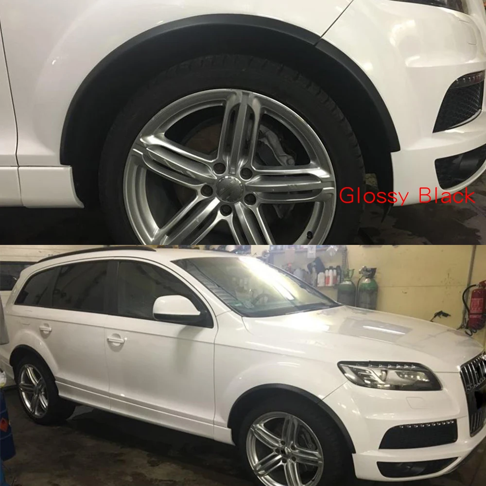 Для Audi Q7 SQ7 RSQ7 Q7 Sline 2006- узкая полоса колеса хорошо Арка губы крышка обшивка крыло вспышки ПУ матовый/яркий черный
