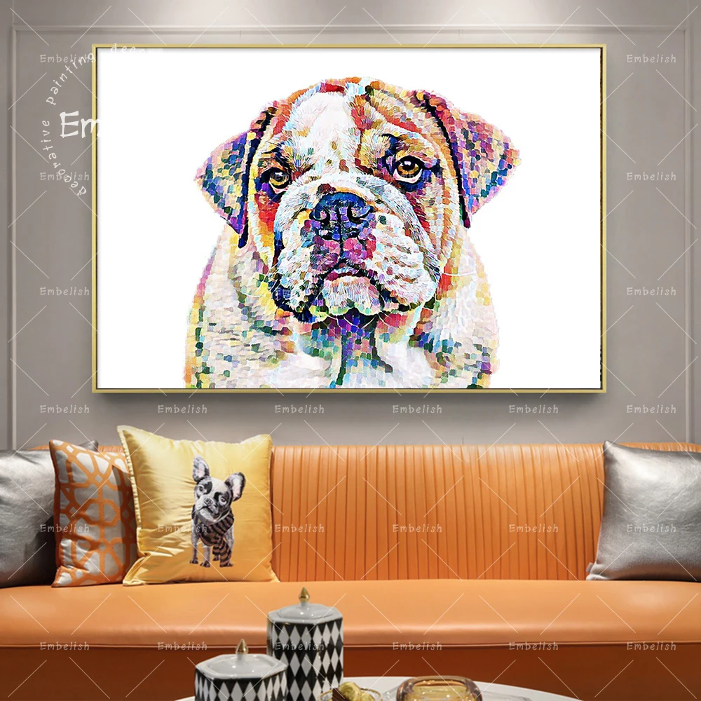 

1 Pieces Watercolor Cute Dog Animals HD Print On Canvas Paintings For Living Room Modern Home Decor Pictures HD Canvas Paintings