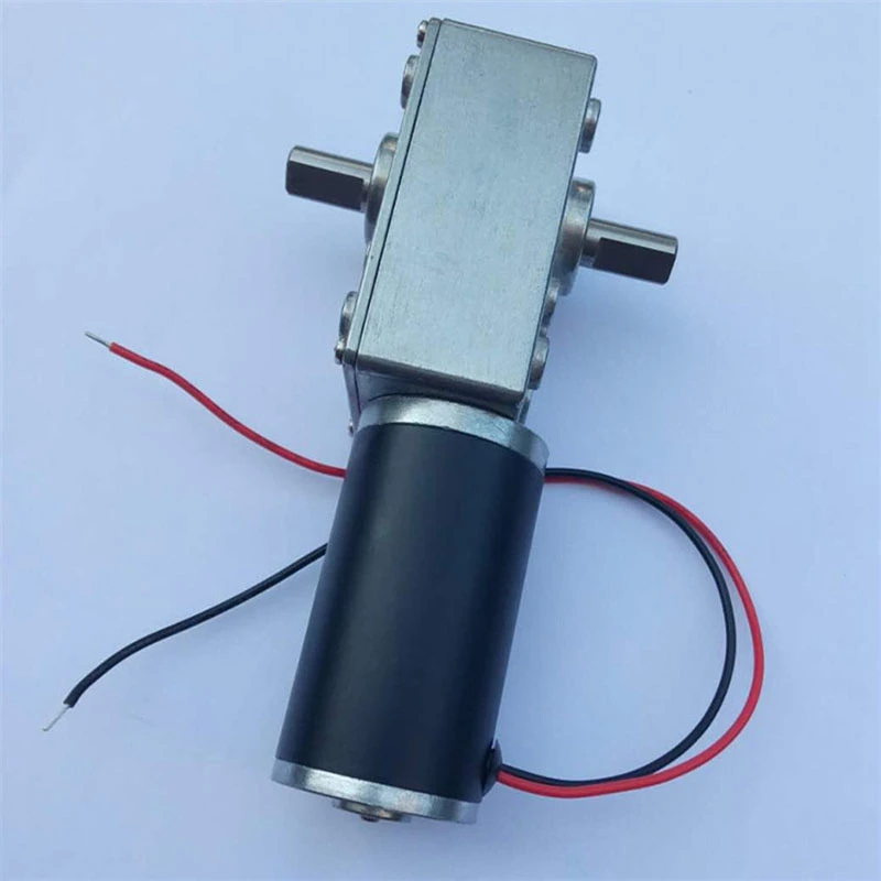 24V DC двухосный червячный мотор с высоким крутящим моментом микро редуктор