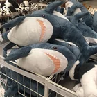 Плюшевая игрушка в виде акулы, 30 см, милая Подушка для сна, детская игрушка на день рождения, рождественский подарок, Акула, милая плюшевая подушка в виде животного