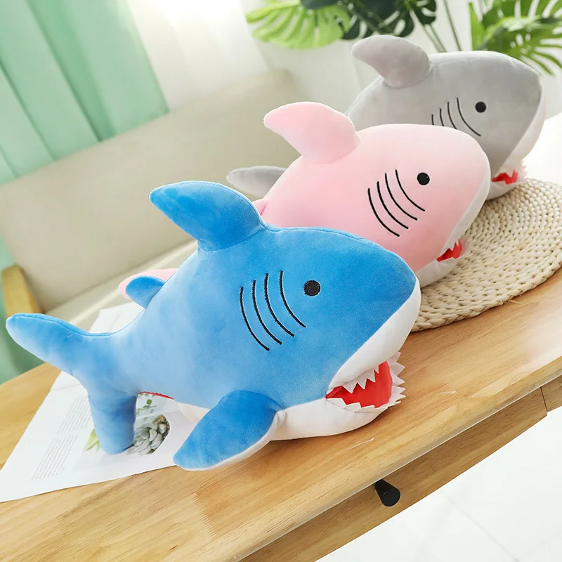 

47cm Plush & Stuffed Handwarmer Toy Lovely Shark Toy For Children Cushion Animal Reading Pillow for Girl Birthday kid Brinquedos