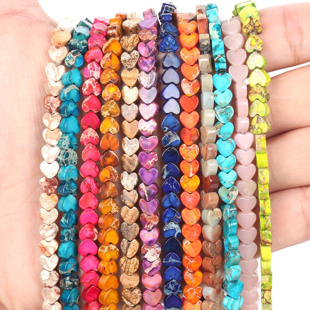 Бусины в форме сердца из опала 6 х3 мм | Украшения и аксессуары