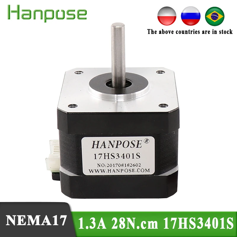Бесплатная доставка 1 шт. 17HS3401S 42 двигатель 1.3A 28N.CM 42BYGH CE ROSH ISO CNC лазер и для 3D