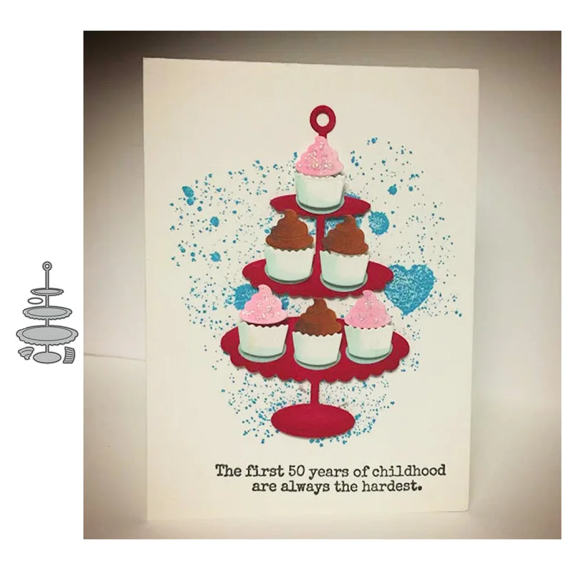 

JC Cake Support Tower Metal Cutting Dies for Scrapbooking Die Cut Card Make Stencil Craft Paper Knife Mold Model Decor Template