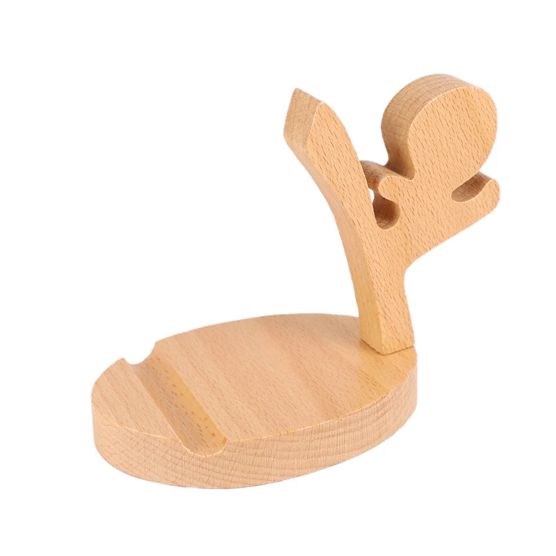 Портативный деревянный держатель для мобильного телефона Подставка Кронштейн