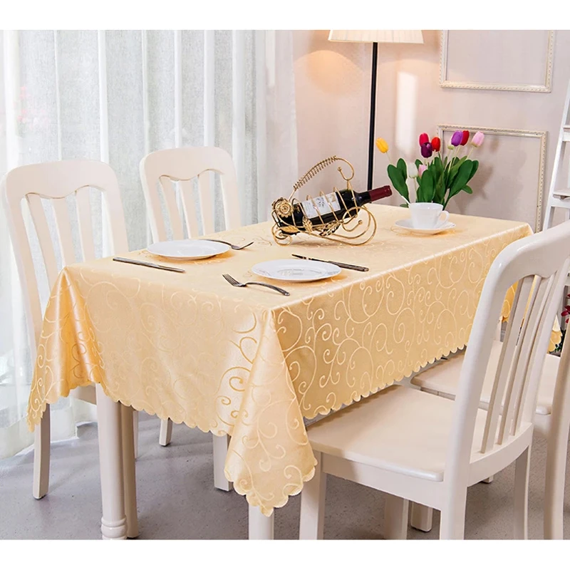 YRYIE All Size Square Polyester Jacquard Fabric Printed Flower Tablecloth Banquet Table Cover Home Kitchen Decoration Pink | Дом и сад