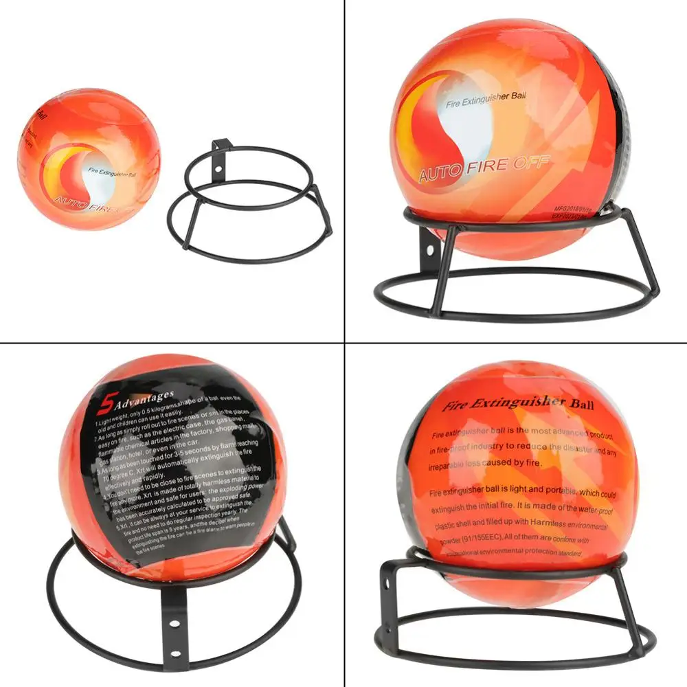 

0.5KG Fire Ball Automatic Dry Powder Car Fire Extinguisher For Cars House Fire Suppression Device With Wall Mount Bracket