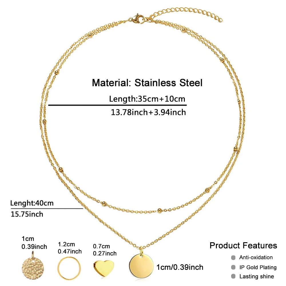 Ожерелье-чокер женское многослойное из нержавеющей стали | Украшения и