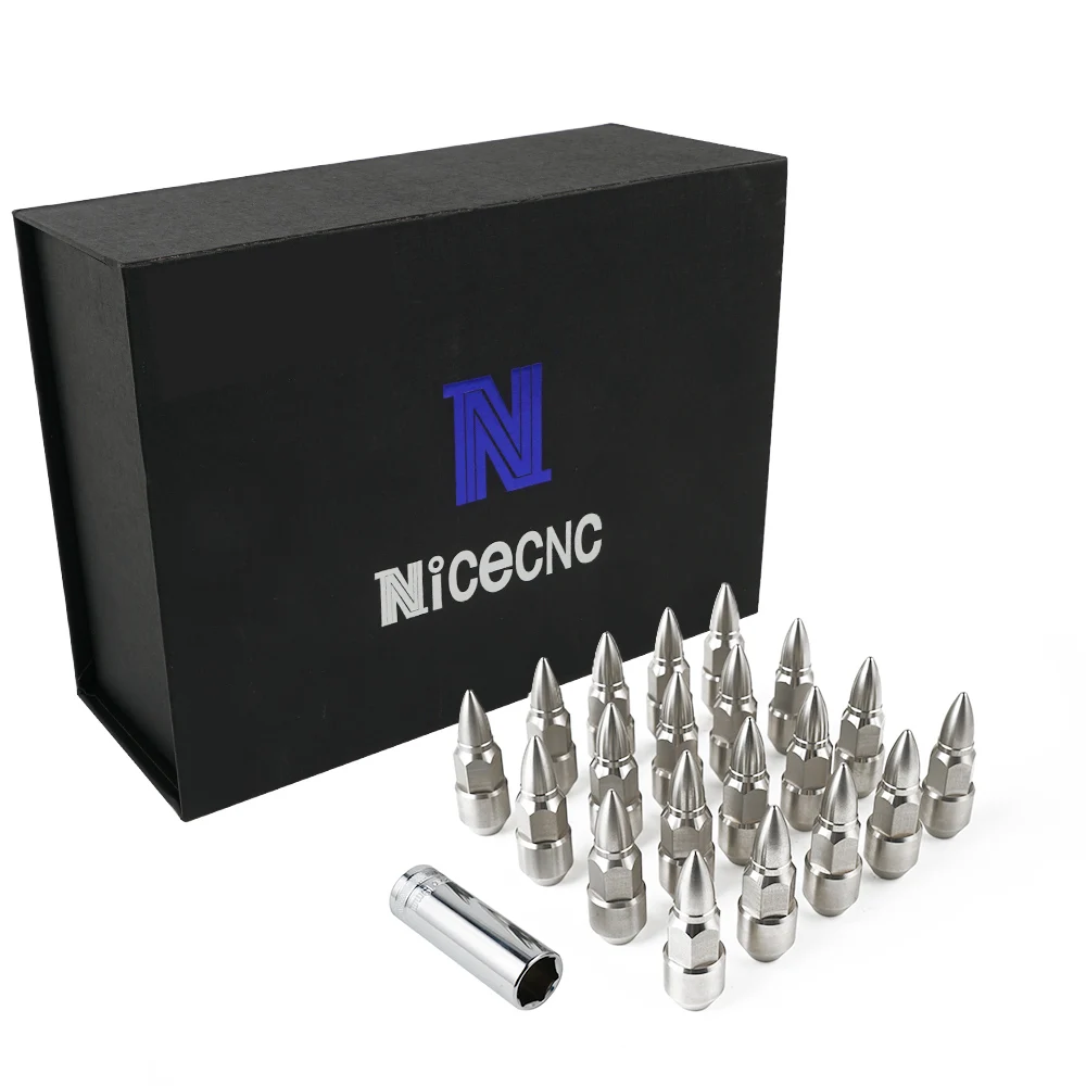 

1/2-20 SPIKE METAL LUG NUTS FOR Aftermarket Wheels Quality Alloy Wheel Machined Wheel Replacement FOR Jeep Liberty