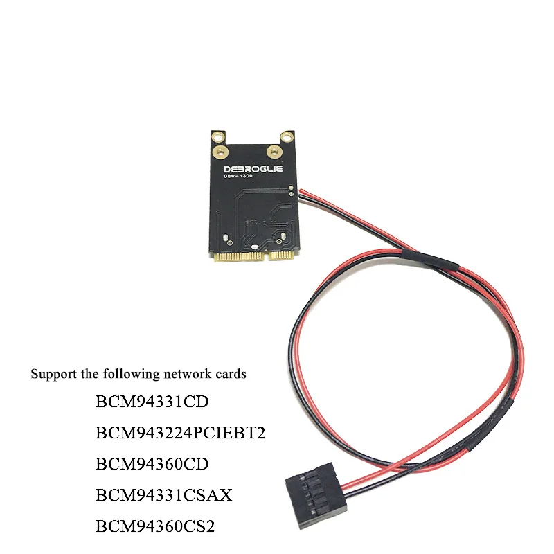 MINI PCI-E to wireless wifi card with line wireless card BCM943602CS BCM94331CD to mini pci-e adapter card images - 6