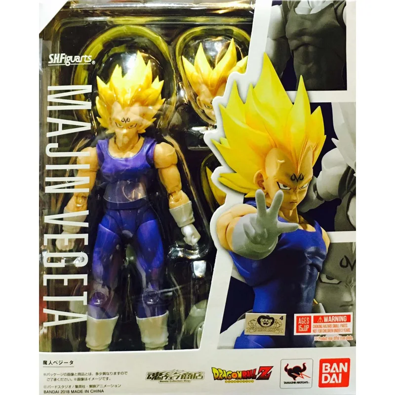 

BANDAI S.H.Figuarts DRAGON BALL Original Majin Buu Vegeta IV Action Collection Model Toy Anime Super Saiyan Figure Toys For Kids