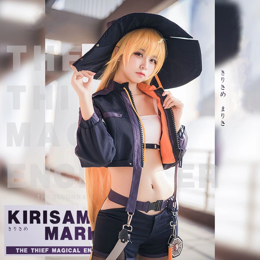 VEVEFHUANG Аниме Touhou проект Kirisame Marisa маскарадный костюм униформа на Хэллоуин для