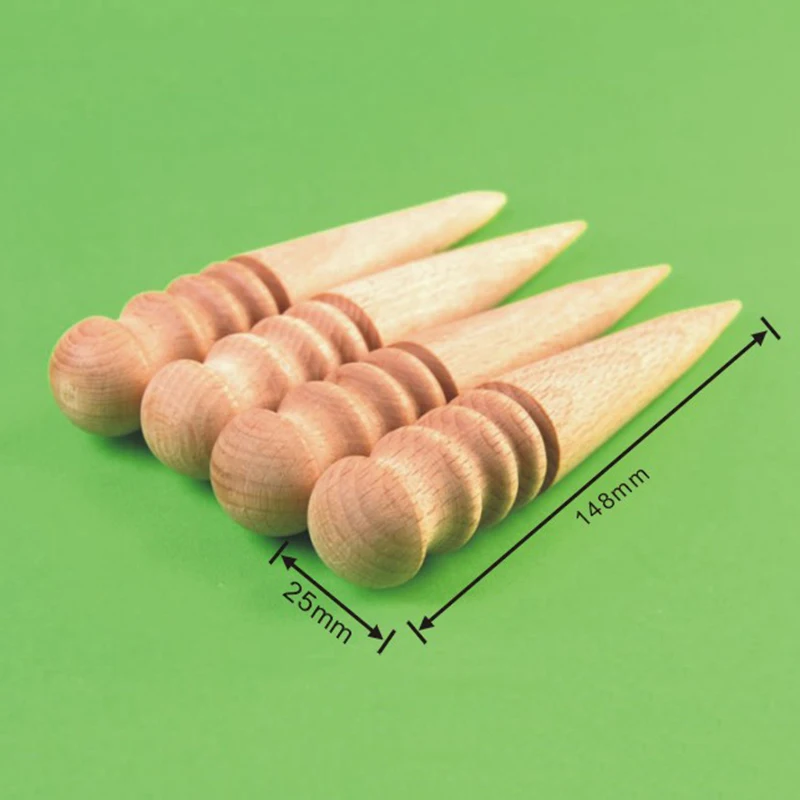 

1Pcs Durable Leathercraft Tool Round Wood Leather Edge Slicker Multi-Size Burnisher Leather Tool Sewing Accessories