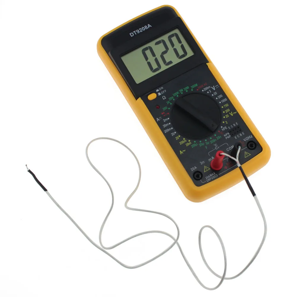 Digital Multimeter DT-9208A Volt Amp Ohm Hz AC/DC Temperature Hertz Tester Meter Ammeter Voltmeter Multimetro Current | Инструменты