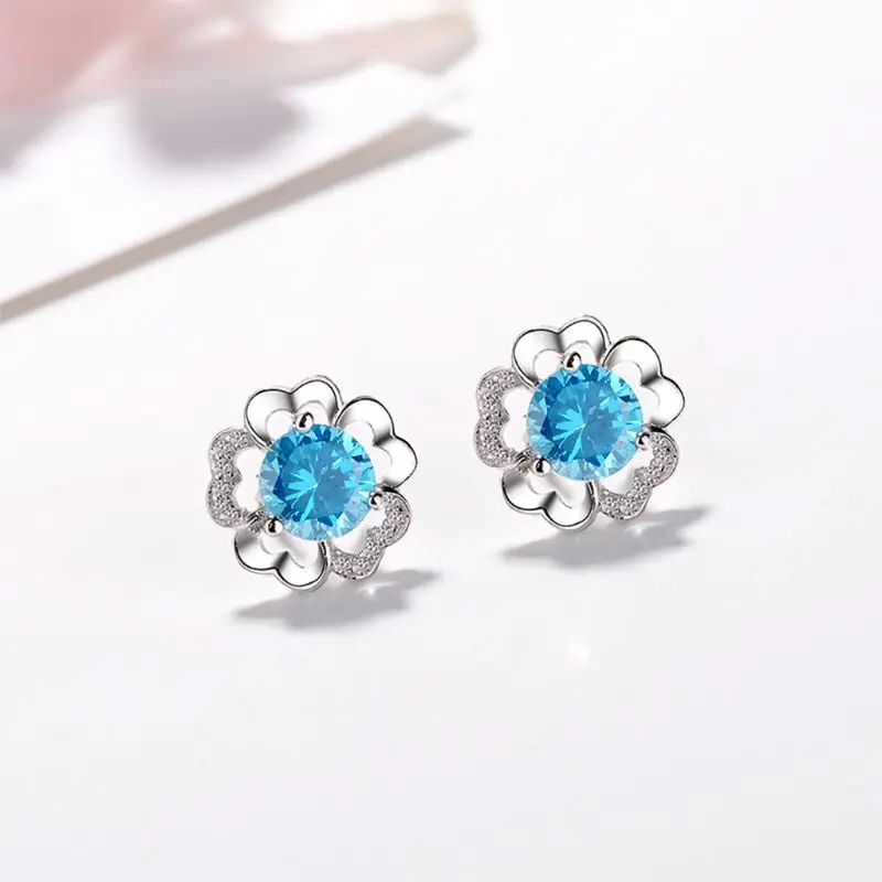 

Shiny Wedding Stud Earrings Earrings Jewelry For Women Friend Gift