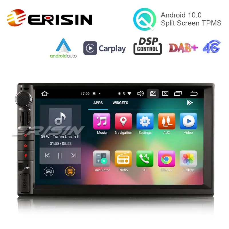 Erisin ES8149U 7 &quotуниверсальный 2 Din Android 10 0 автомобильный стерео DSP CarPlay и авто GPS TPMS DAB + 4G
