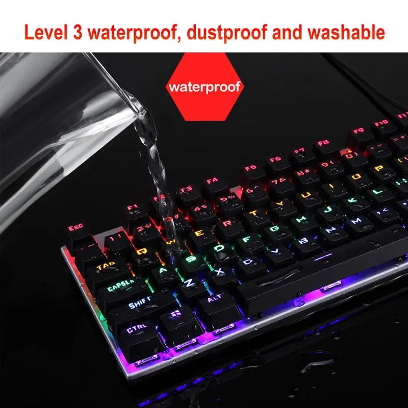 

L300 Gaming Mechanical Keyboard 104-key Blue Switch 20 Kinds Of Colorful Keyboard With Lights For PC And Game Laptop Computer