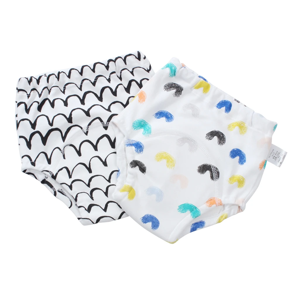 2 шт. эластичные 4 слоя Моющиеся Многоразовые подгузники мягкие детские пеленки