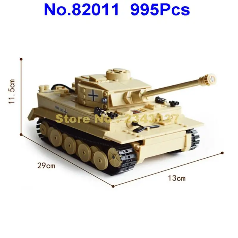 82011 995 шт. века Военная Униформа Panzer Пособия по немецкому языку Король тигр Танк