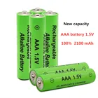 4 шт., щелочные перезаряжаемые батарейки AAA 100% мАч 2200 в
