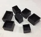 Черные Квадратные резиновые колпачки 20*20 мм 40*60 мм прямоугольная Защитная Прокладка Пылезащитная крышка колпачки для болт для трубы мебель