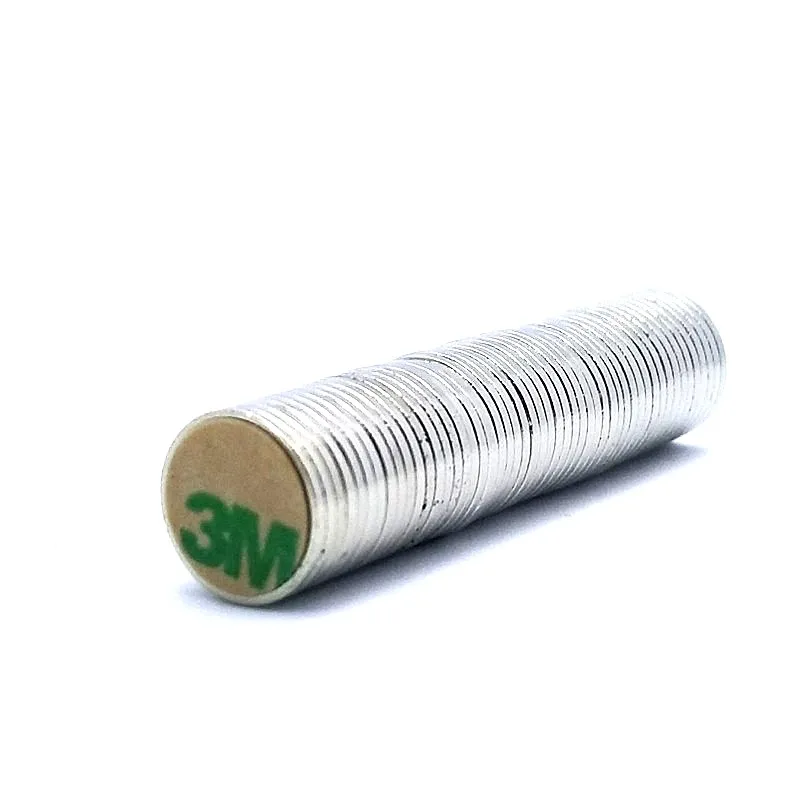 10/50PCS 10x1.5 mm Neodymium Magnet Rare Earth with 3M Adhesive Permanet Magnets for Art Craft 10*1.5 Refrigerator handmade |