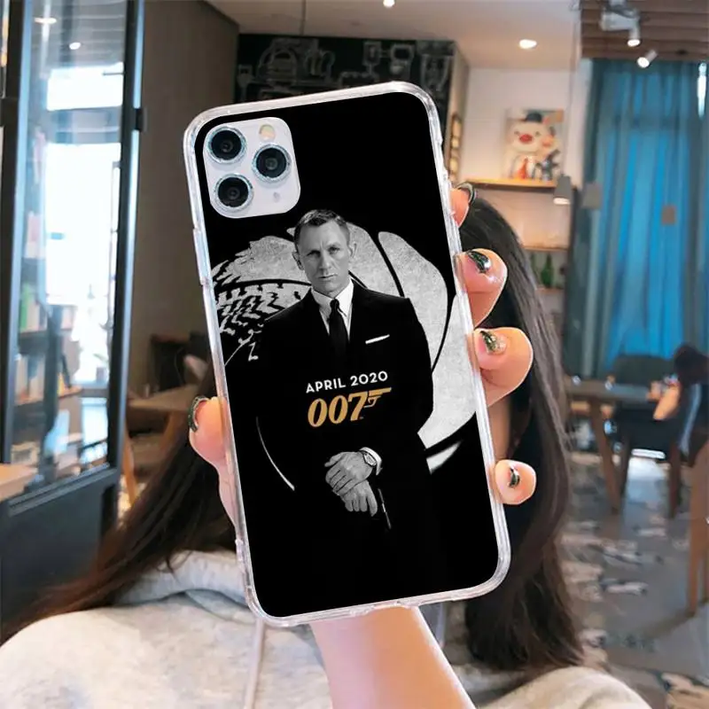 

James Bond 007 Phone Case Transparent for iPhone 6 7 8 11 12 s mini pro X XS XR MAX Plus cover funda shell