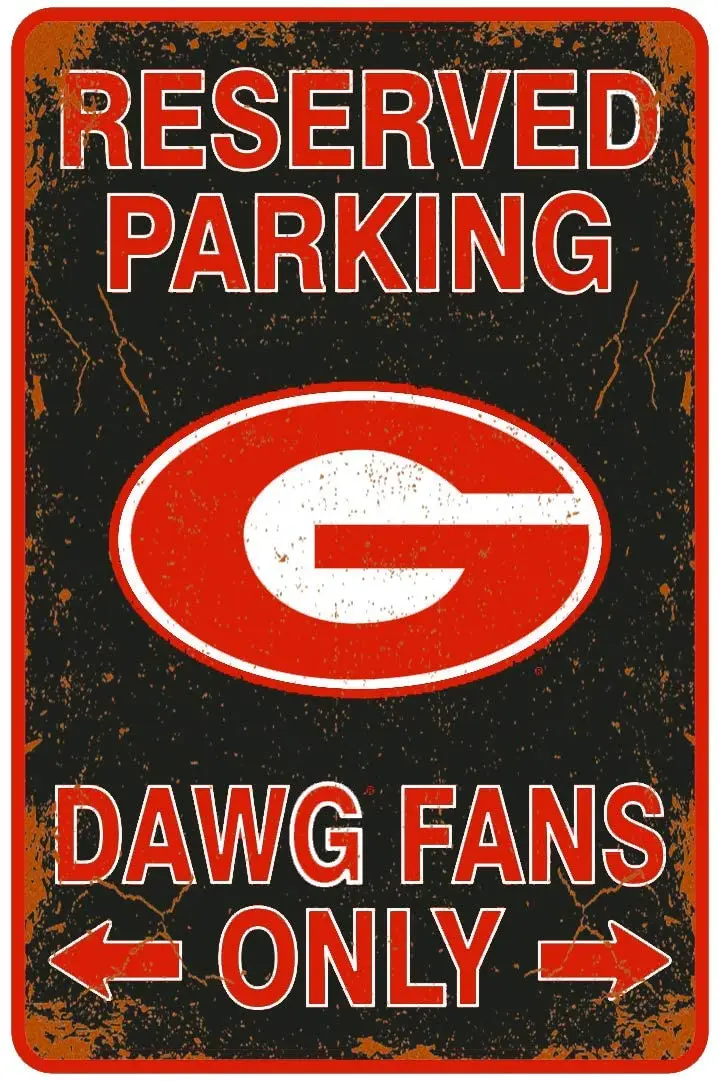 

Bulldogs Fans Reserved Parking Sign Retro Metal Poster Wall Home Office Bar Garage Cafe Hotel Men's Cave Club -Tin Sign 8x12Inch