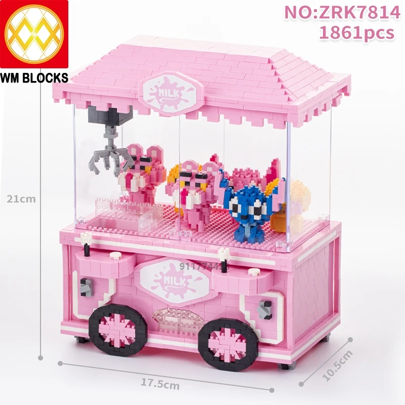 

Mini Building Blocks UFO CATCHER Model Fans Toys For Girls Cute Montessori Educational Kids Toys For Children Brick Gift