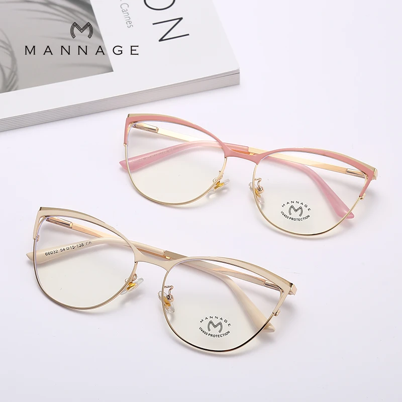 Оправа для очков Мужская/Женская металлическая кошачий глаз | Аксессуары одежды