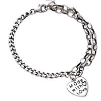 new arrival 925 sterling silver romantic mode with love heart star ladies bracelet jewelry for women birthday gift drop shipping