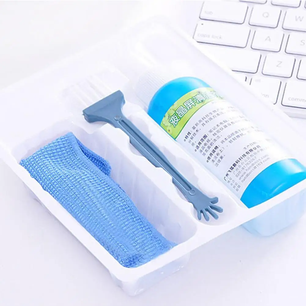 Laptop Monitor Cleaning Kit Lcd Mobile Phone Screen Liquid Cleaner Brush Three-piece Cleaning Cloth Set Cleaning Keyboard J5D5 images - 6