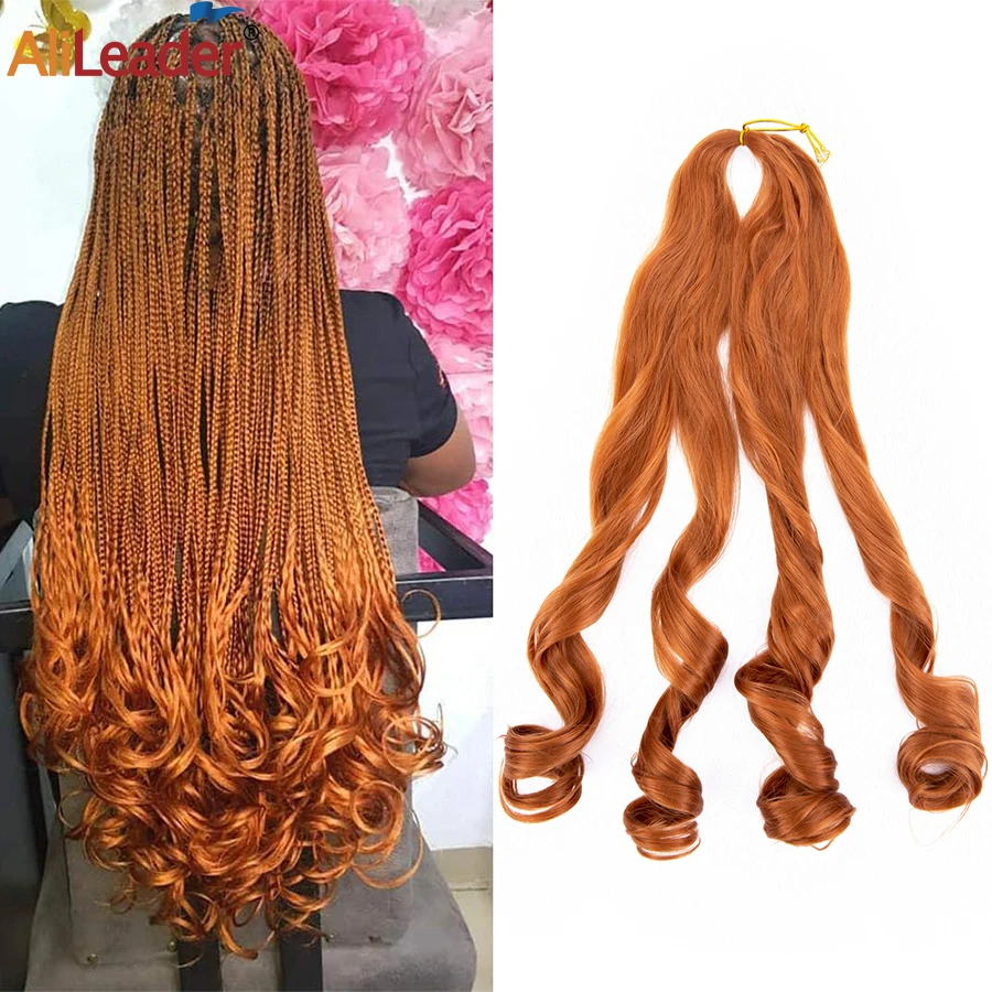 

Alileader Loose Wave Chrochet Synthetic Hair 22 Inch Curly-End Braiding Extension Hair Black Blonde Wavy Bundles Hair For Women