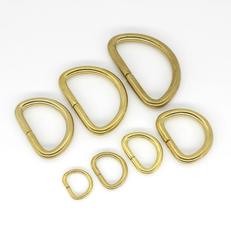 2 шт твердая латунь D кольца для пряжки сумки ремень кошелек тесьма ошейник собаки