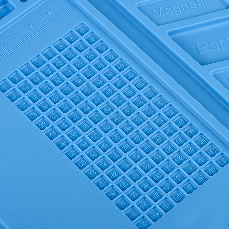 

Soldering Mat Insulation Silicone Welding Pad Repair Work Kit Heat-resistant Magnetic Soldering Station for BGA Soldering Iron