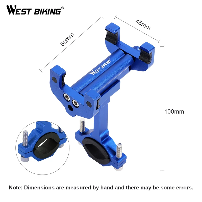 west biking aluminum alloy bike mobile phone holder adjustable bicycle phone holder non slip mtb phone stand cycling accessories free global shipping