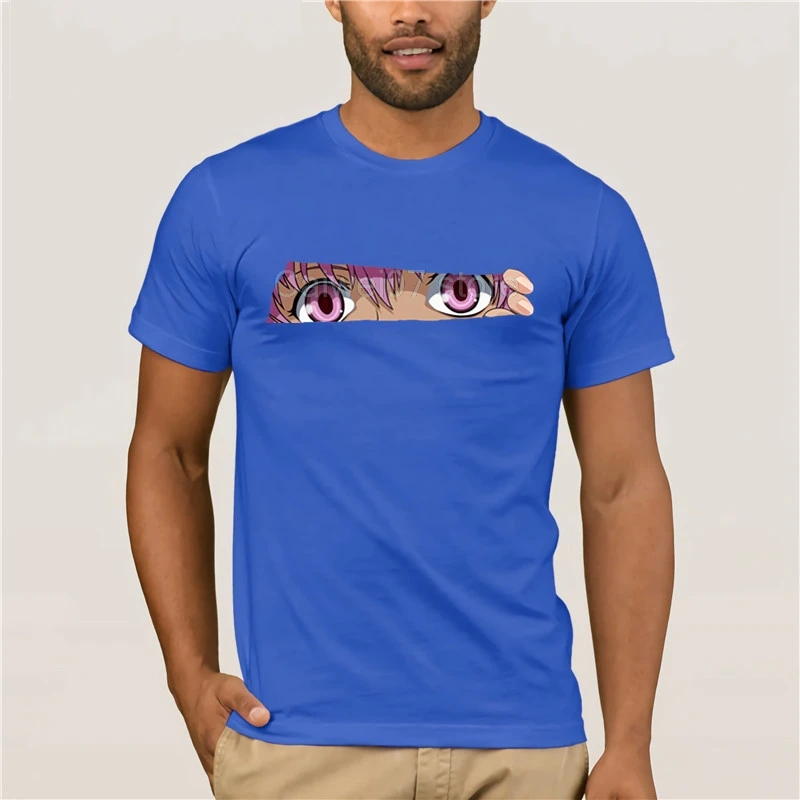 Print Future Diary Japanese Anime Mirai Nikki T shirt O Neck Short sleeves Summer Casual Gasai Yuno Shirt | Мужская одежда