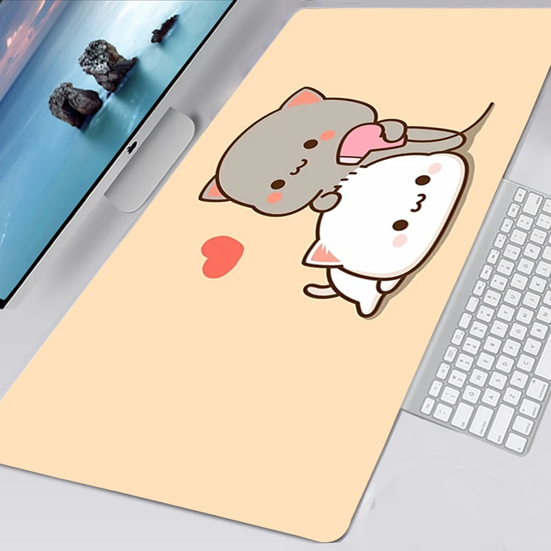 

Peach Mochi Cat Cartoon Mousepad Tappetino Mouse Cute Gaming Accessories Mouse Mat Non-slip Mouse Pad Mausepad Deskmat Padmouse
