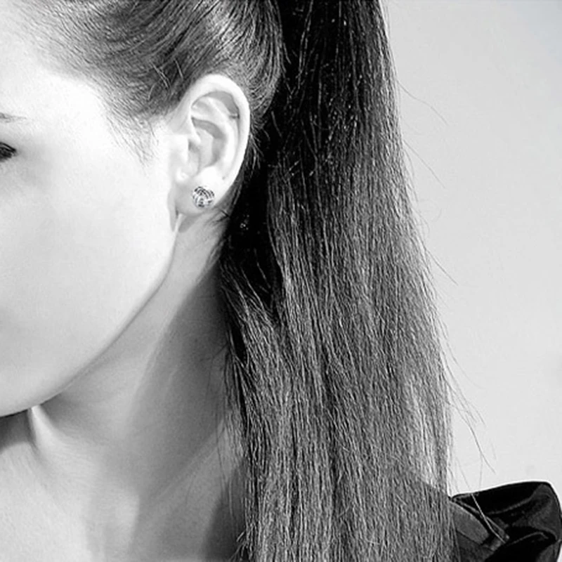 MEETSOFT посеребренные гипоаллергенные модные серьги гвоздики для женщин модный