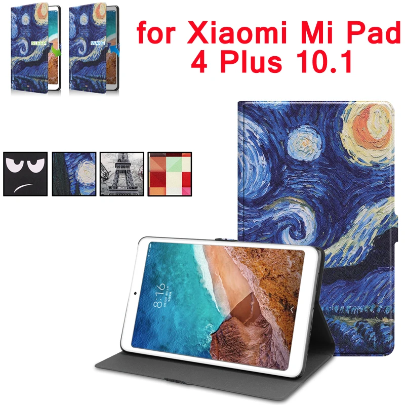 Милый мультяшный чехол для Xiaomi Mi Pad 4 Plus 10 1 дюймов умный тонкий и легкий Чехол