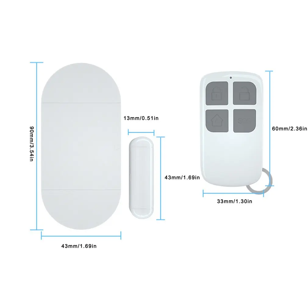 

Wireless Door Alarm With Remote Control Windows Open Alarm Home Security Sensor Pool Alarm For Kids Safety Anti-Theft