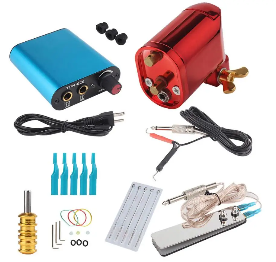 Дешевый Полный Начинающий комплект татуировок машина милый поворотный боди-арт