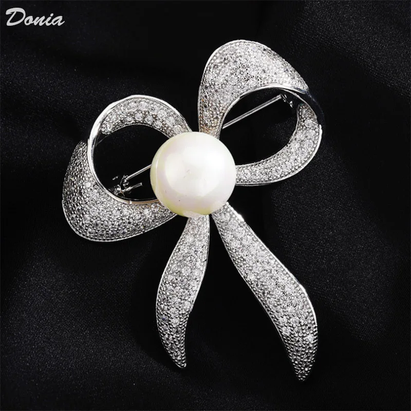Ювелирные изделия Donia новая мода брошь с бантом Женская Высококачественная